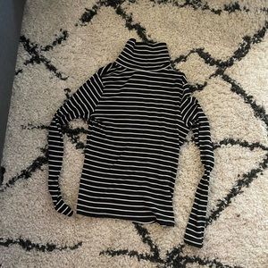 Striped Turtle Neck, Size Large, Tall